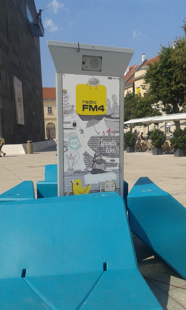 FM4 was audible in Museum Quarters of Vienna througout this speaker