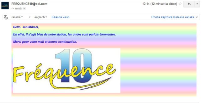 Frequence 10 QSL